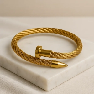 Bolt Luxe Gold Cuff Bracelet