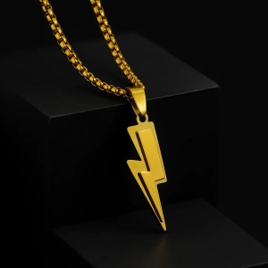 Gold Lightning Pendant (18K Gold Plated)