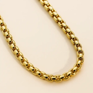 Gold Plated Filled Box Necklace Chain (21 Inch)