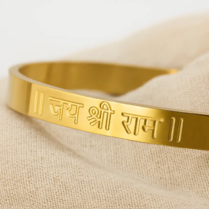 Jai Shri Ram Spiritual Gold Bracelet