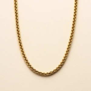 Premium Gold Plated Basket Rope Chain