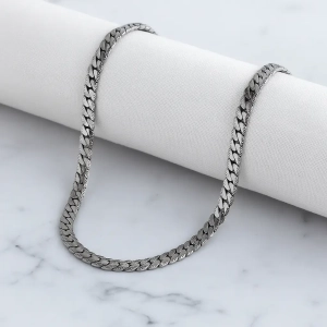 Titan Curve Silver Stainless Steel Chain for Men
