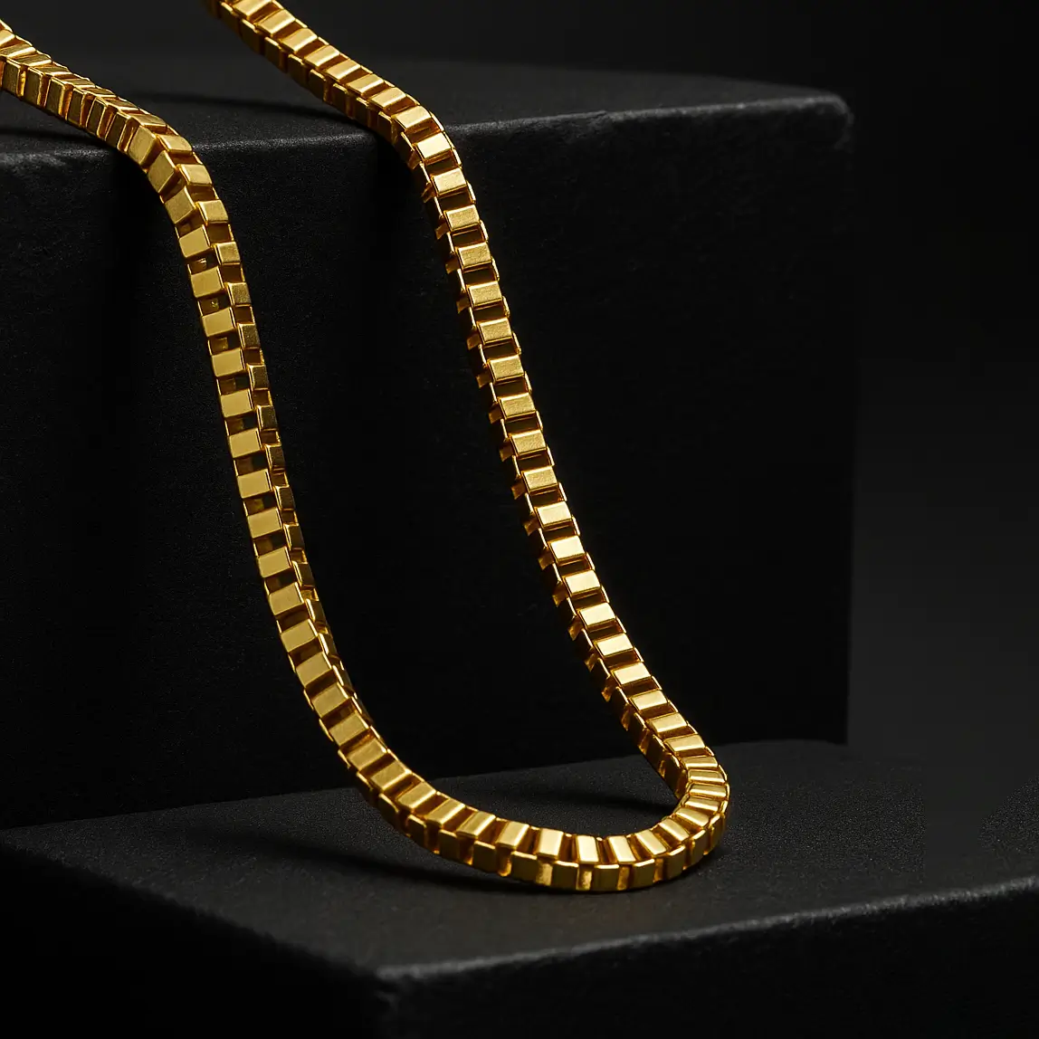 Gold Plated Italian Box Chain for Men