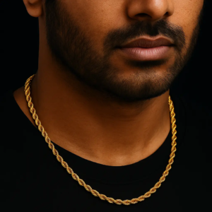 Gold Plated Rope Chain for Men