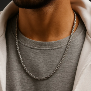 Luxury Silver Rope Chain for Men
