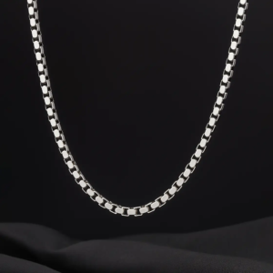 Silver Stainless Steel Italian Box Chain