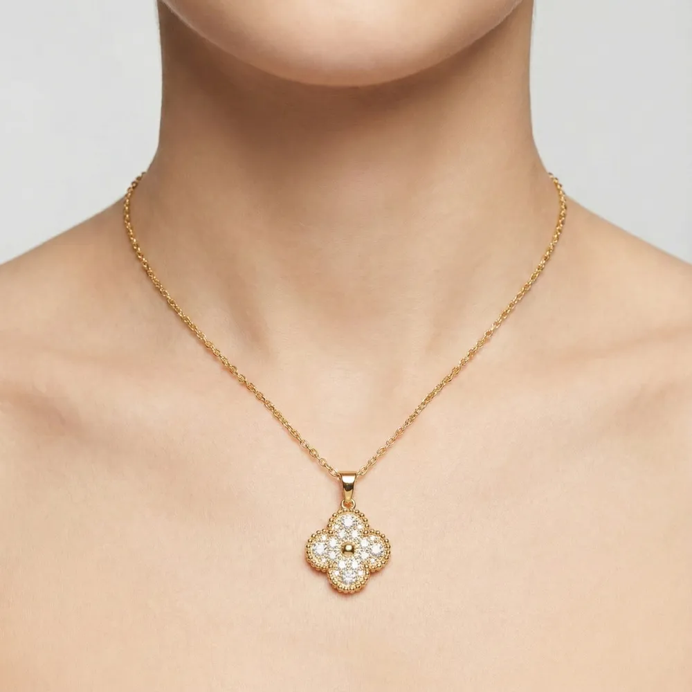 Golden Clover Shine Necklace FI