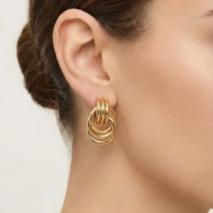 Golden Infinity Loop Earrings