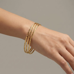 Golden Twist Harmony Bangle