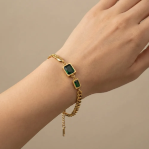 Royal Emerald Chain Bracelet